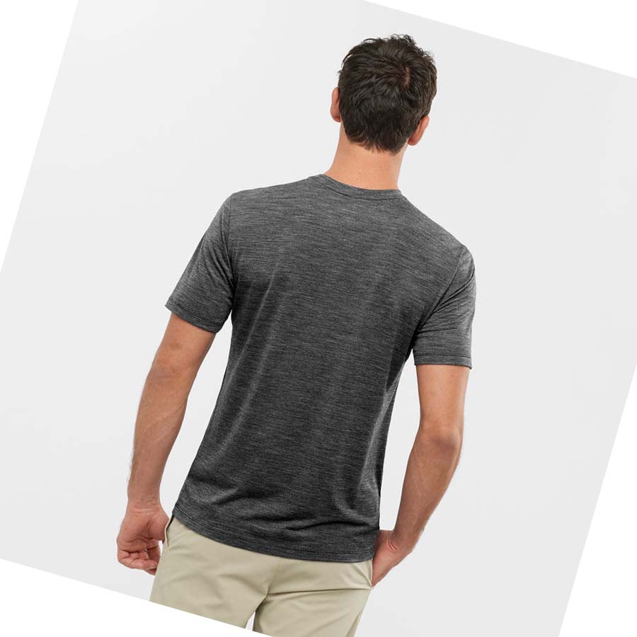 Camiseta Salomon OUTLIFE MERINO BLEND Hombre Negros | MX 3221CTV